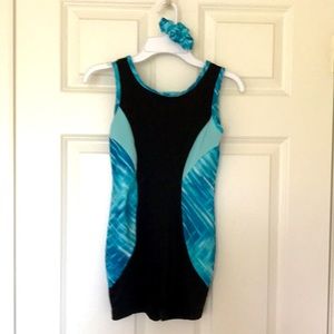 leotard w/ matching scrunchy-slightly worn size M